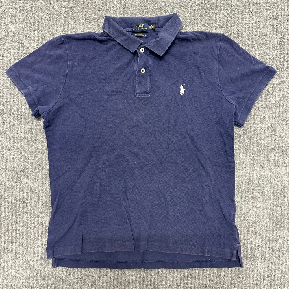 Polo Ralph Lauren Polo Womens XL Blue Skinny Fit Short Sleeve Cotton Pony Logo